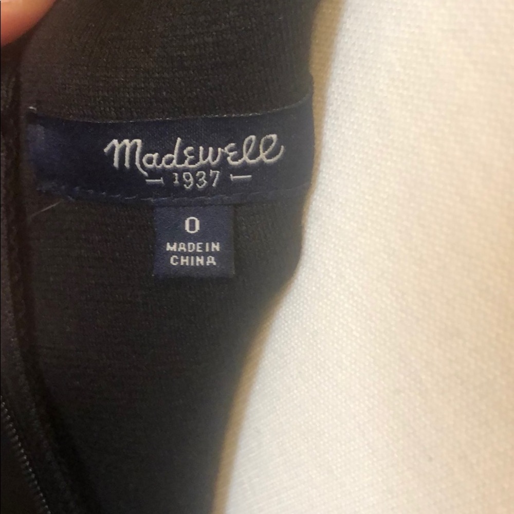 Madewell Neoprene Boxpleat Black Sleeveless Dress size 0 - Picture 5 of 5